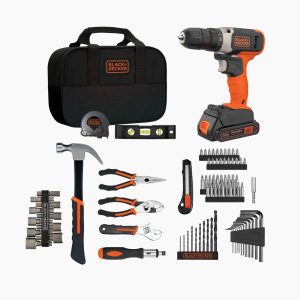 20V MAX* POWERCONNECT Cordless Drill/Driver with 83-Piece Home Project Kit and Tool Bag. Battery and Charger Included