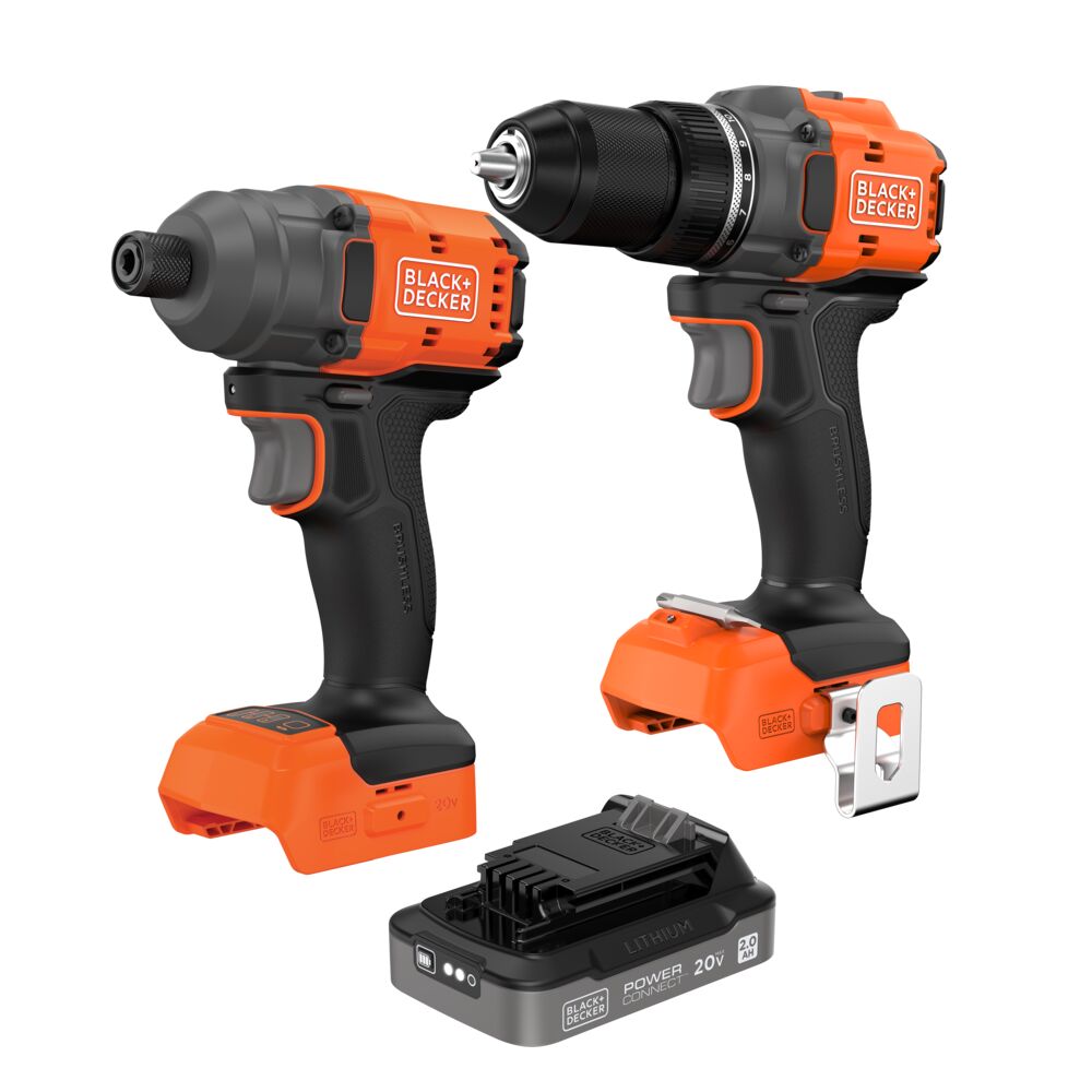 20V MAX* POWERCONNECT Cordless Brushless ?-in. Drill/Driver and ?-in Hex Impact Driver Combo Kit (Battery & Charger Included)