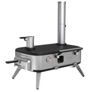 vera Pizza Oven. Outdoor. Wood - Charcoal - Pellet Fired Pizza Oven. Rotating Handle and Temperature Gauge. Portable with Folding Legs for Easy Storage